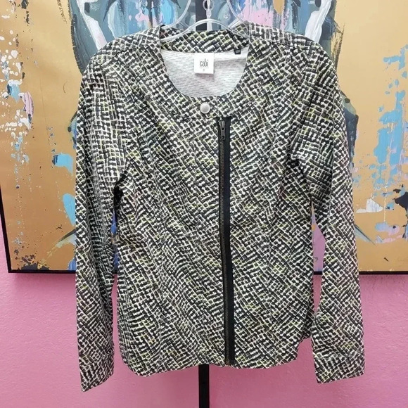 CAbi #5099 Black White Cliffside Moto Jacket - Picture 1 of 4